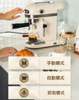 沖製‧在家自製‧手動‧自動‧高溫低壓萃取‧奶泡‧拉花‧家庭式半自動智能意式咖啡機 (PE3366)