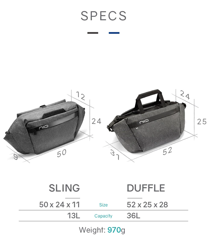 Cache Hybrid Tech Sling and Duffle