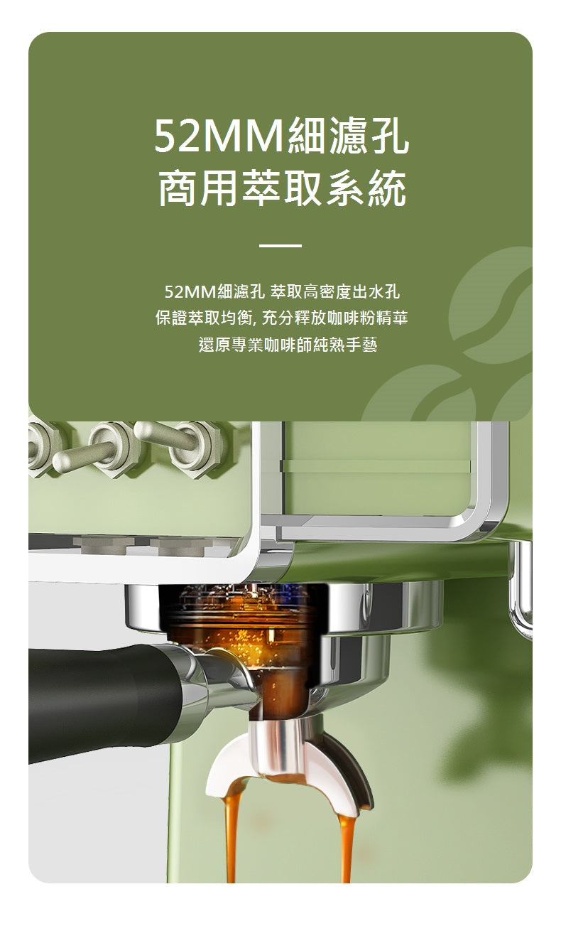 在家自製‧高壓萃取‧壓力計‧生活享受‧奶泡‧拉花‧PE3690復古半自動壓力式意式咖啡機