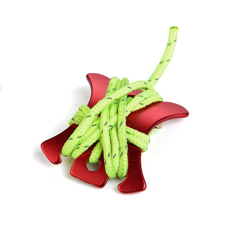 背甲扣(紅)4片裝及 12米風繩 Back Nail Buckle 4pcs and 12m Wind Rope Set(Red)