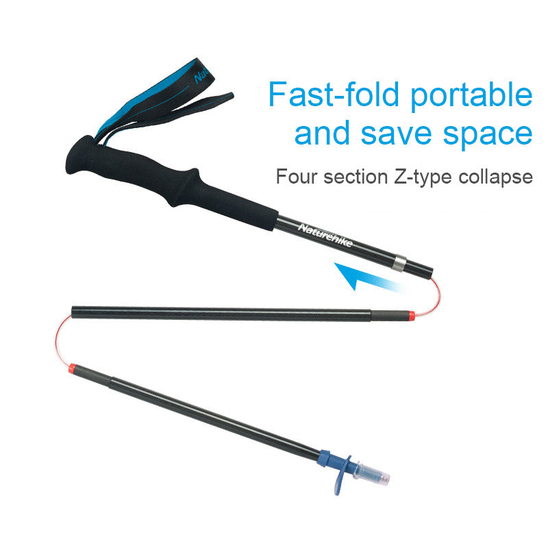 ST08 輕量碳纖維4節Z行山杖 (130cm) - 藍色 4-Node All Carbon Folding Trekking Pole  (Blue) / 130cm