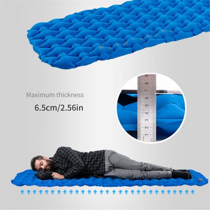單人輕盈TPU露營充氣床墊FC-10 Diamond Lightweight TPU Camping Inflatable Mattress(Blue)