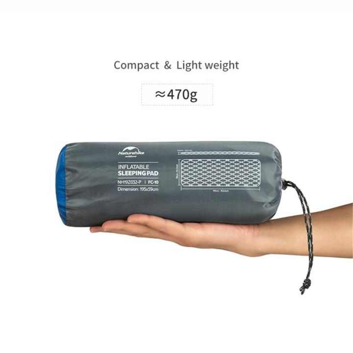 單人輕盈TPU露營充氣床墊FC-10 Diamond Lightweight TPU Camping Inflatable Mattress(Blue)