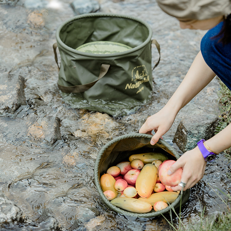 20L 可折疊圓袋 (軍綠) Foldable round bucket (Army Green)