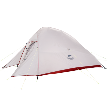 CloudUp2 20D 1-2人尼龍鋁桿輕型帳篷(附墊) - 灰色 Nylon Silicon Aluminum Pole Ultra Light Tent with Mat (Light Grey/Red)